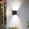 Lindby Smart LED buitenwandlamp Dara grijs rond CCT RGB Tuya