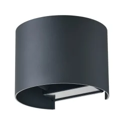 Lindby Smart LED buitenwandlamp Dara grijs rond CCT RGB Tuya