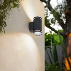 Lindby Smart LED buitenwandlamp Valtin CCT RGB Tuya IP54