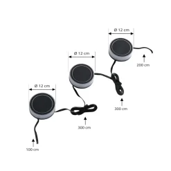 Lindby Smart LED grondspies lamp Kyren, CCT, RGB, Tuya, 3 eenheden