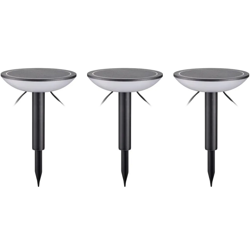 Lindby Smart LED grondspies lamp Thalas, CCT, RGB, Tuya, 3 eenheden