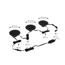 Lindby Smart LED grondspies lamp Thalas, CCT, RGB, Tuya, 3 eenheden