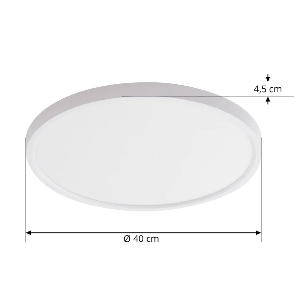 Lindby Smart LED plafondlamp Denora, wit, RGB, CCT, Tuya