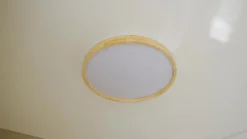 Lindby Smart LED plafondlamp Mirren hout Ø39,5cm CCT Tuya