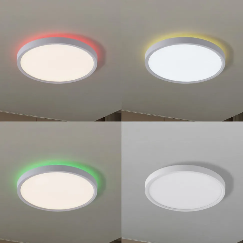 Lindby Smart LED plafondlamp Deika, Ø 30 cm, wit, Tuya