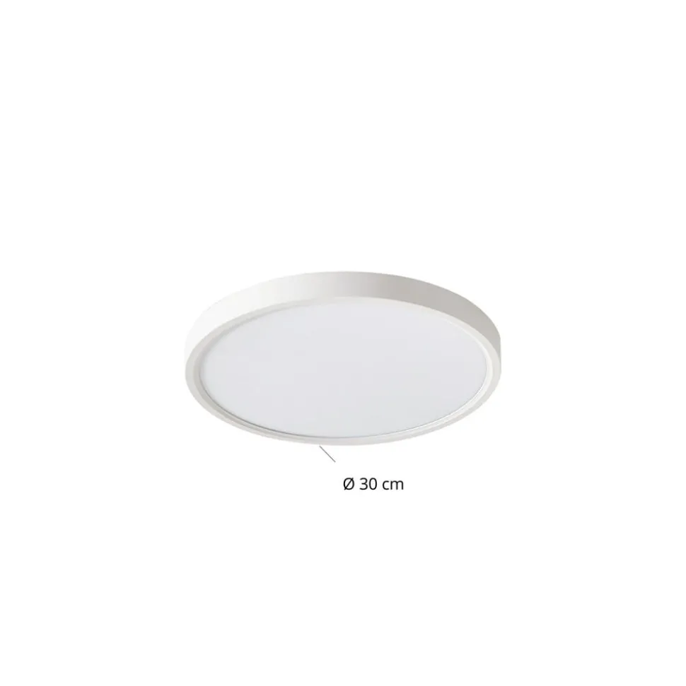 Lindby Smart LED plafondlamp Deika, Ø 30 cm, wit, Tuya