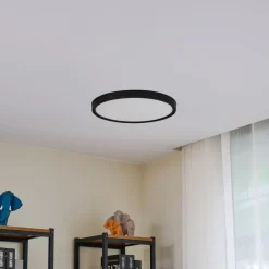 Lindby Smart LED plafondlamp Pravin, Ø 40 cm, CCT, zwart