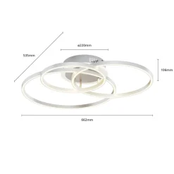 Lindby Smart LED plafondlamp Tula, afstandsbediening, Tuya CCT