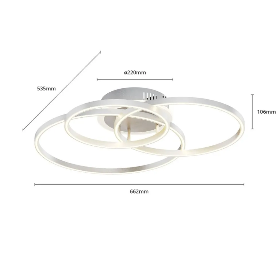 Lindby Smart LED plafondlamp Tula, afstandsbediening, Tuya CCT