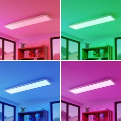 Lindby Smart LED plafondpaneel Kjetil 120 x 30 cm Tuya RGB CCT
