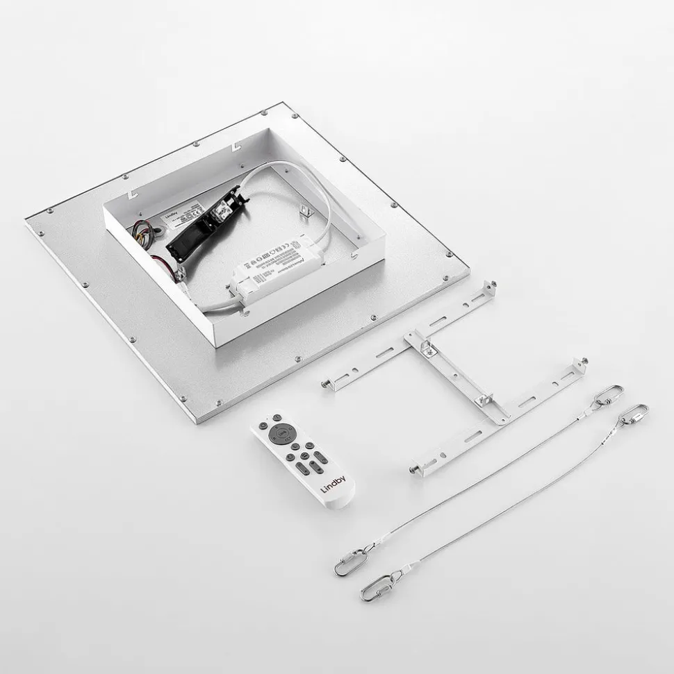 Lindby Smart LED plafondpaneel Kjetil 40 x 40 cm Tuya RGB CCT