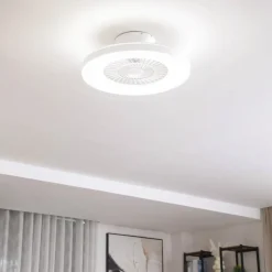 Lindby Smart LED plafondventilator Paavo, wit, stil, Tuya