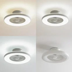 Lindby Smart LED plafondventilator Paavo, wit, stil, Tuya