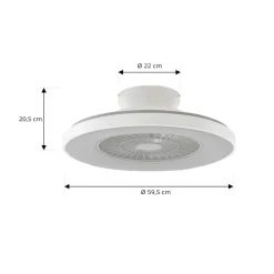 Lindby Smart LED plafondventilator Paavo, wit, stil, Tuya