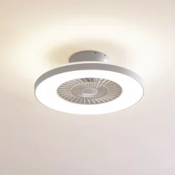 Lindby Smart LED plafondventilator Paavo, wit, stil, Tuya