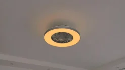 Lindby Smart LED plafondventilator Paavo, zilver, stil, Tuya