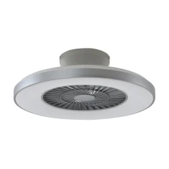 Lindby Smart LED plafondventilator Paavo, zilver, stil, Tuya