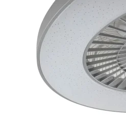 Lindby Smart LED plafondventilator Paavo, zilver, stil, Tuya