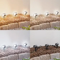 Lindby Smart LED prikspot Nycta, RGB, Tuya, set van 3