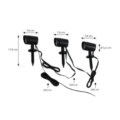 Lindby Smart LED prikspot Nycta, RGB, Tuya, set van 3