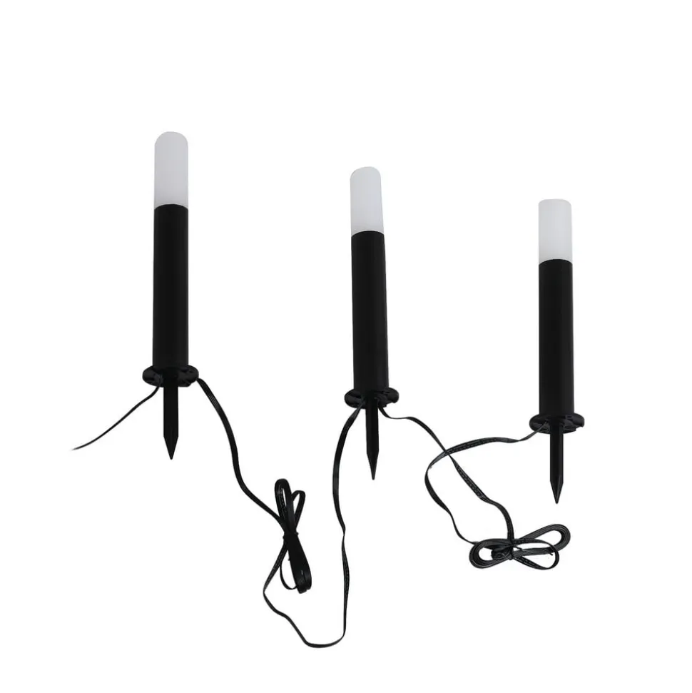 Lindby Smart LED sokkellamp Elvor, CCT, RGB, Tuya, 3 stuks