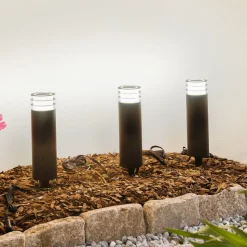 Lindby Smart LED sokkellamp Kaelo, CCT, RGB, Tuya, 3 stuks