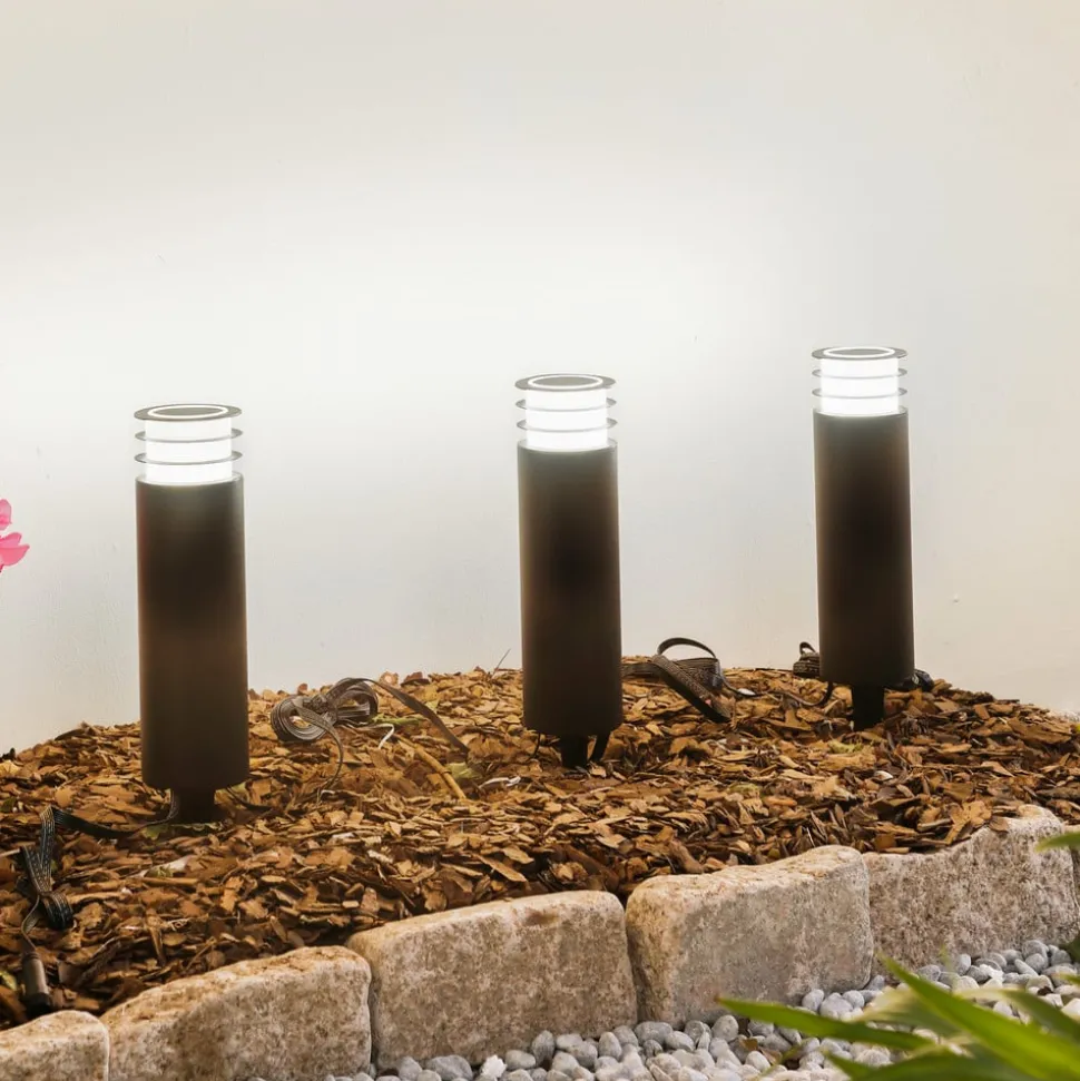 Lindby Smart LED sokkellamp Kaelo, CCT, RGB, Tuya, 3 stuks