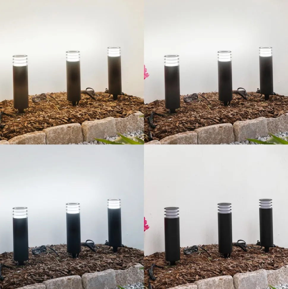 Lindby Smart LED sokkellamp Kaelo, CCT, RGB, Tuya, 3 stuks