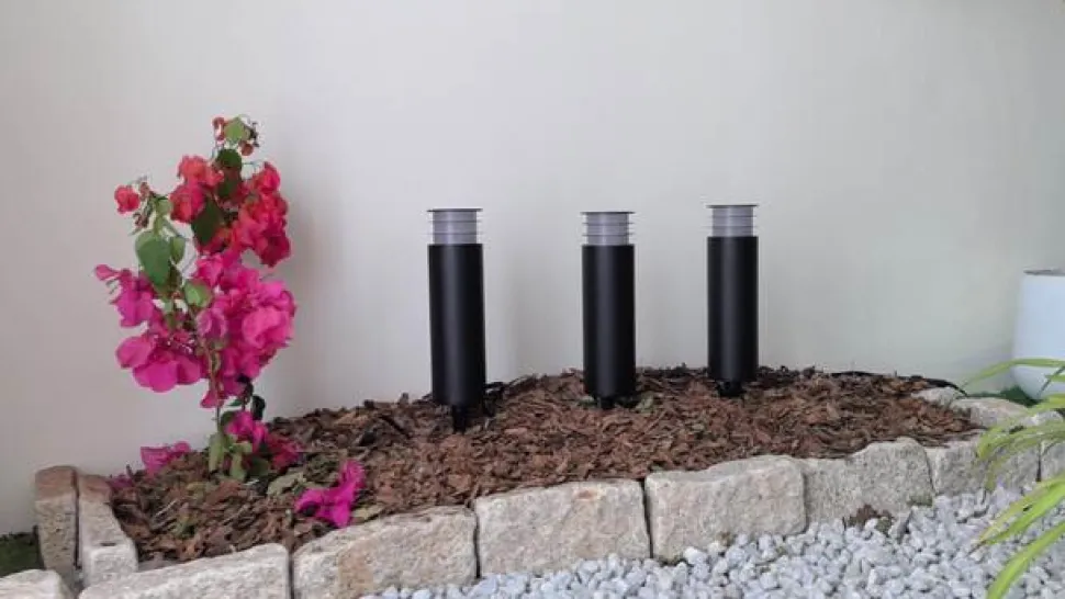 Lindby Smart LED sokkellamp Kaelo, CCT, RGB, Tuya, 3 stuks