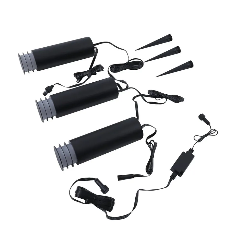 Lindby Smart LED sokkellamp Kaelo, CCT, RGB, Tuya, 3 stuks