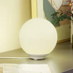 Lindby Smart LED tafellamp Cosmia, wit, glas, Tuya