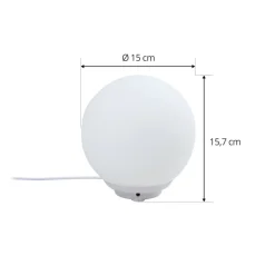 Lindby Smart LED tafellamp Cosmia, wit, glas, Tuya