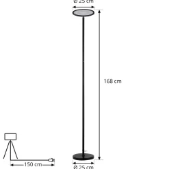 Lindby Smart LED vloerlamp Cilian, CCT, Tuya, ZigBee, Hue