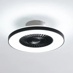 Lindby Smart plafondventilator Paavo, zwart, stil, Tuya