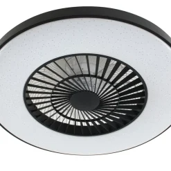 Lindby Smart plafondventilator Paavo, zwart, stil, Tuya