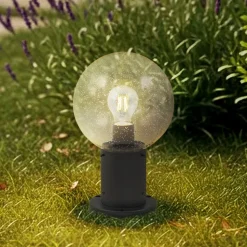 Lindby sokkellamp Dangan, helder, 60 cm, glas, sensor