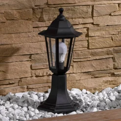 Lindby sokkellamp Nane, 42cm, lantaarn, zeewaterbestendig, E27