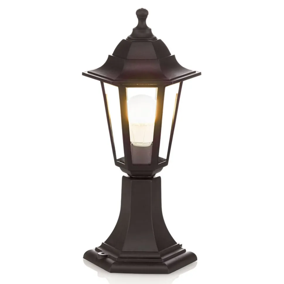 Lindby sokkellamp Nane, 42cm, lantaarn, zeewaterbestendig, E27