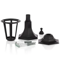 Lindby sokkellamp Nane, 42cm, lantaarn, zeewaterbestendig, E27