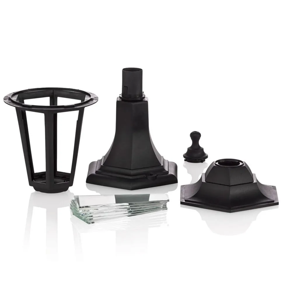 Lindby sokkellamp Nane, 42cm, lantaarn, zeewaterbestendig, E27