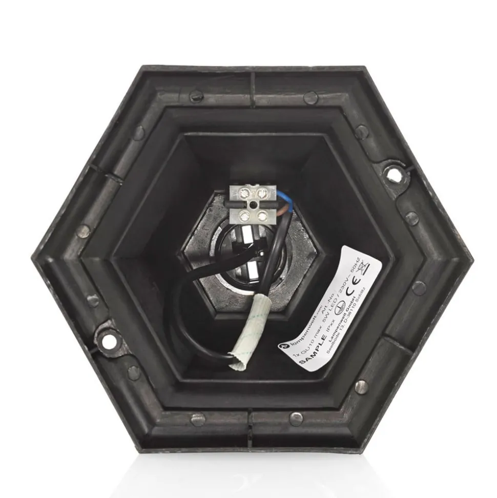 Lindby sokkellamp Nane, 42cm, lantaarn, zeewaterbestendig, E27