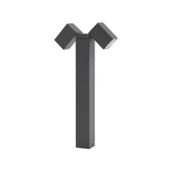 Lindby sokkellamp Othil, 2-lamps, 50 cm, antraciet, metaal