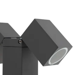 Lindby sokkellamp Othil, 2-lamps, 50 cm, antraciet, metaal