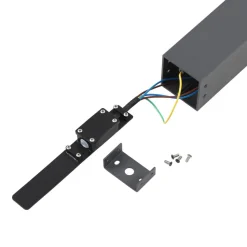 Lindby sokkellamp Othil, 2-lamps, 50 cm, antraciet, metaal