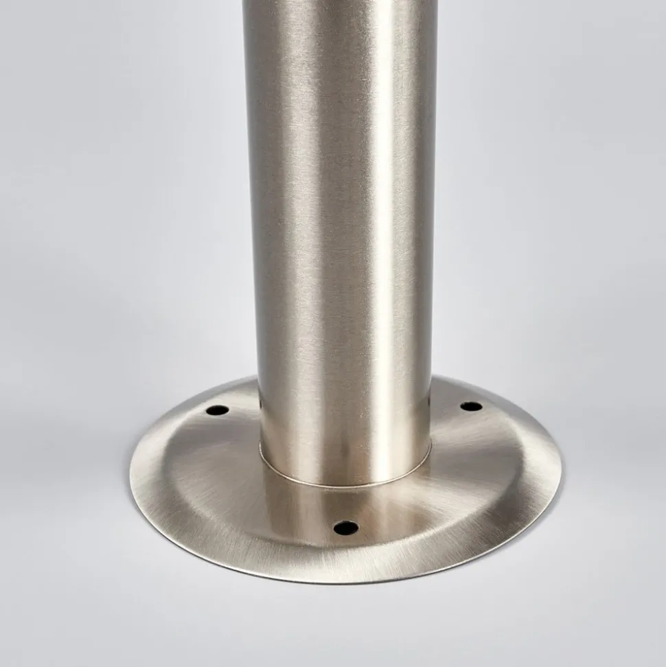 Lindby sokkellamp Vedran, hoogte 45 cm, glas, roestvrij staal