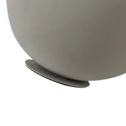 Lindby Solomia tafellamp, beige, ijzer, Ø 20 cm