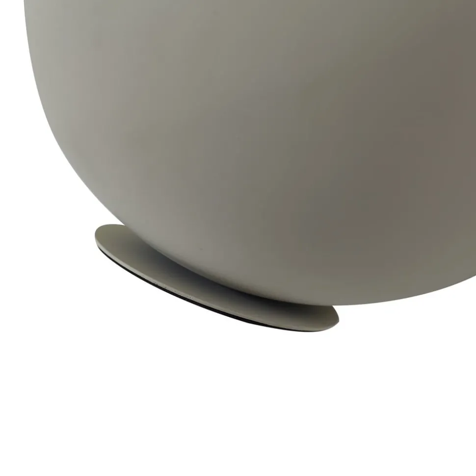 Lindby Solomia tafellamp, beige, ijzer, Ø 20 cm