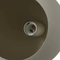 Lindby Solomia tafellamp, beige, ijzer, Ø 20 cm