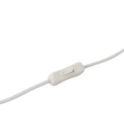 Lindby Sorscha tafellamp, wit, ijzer, Ø 26 cm