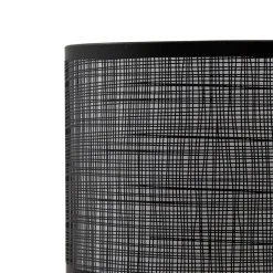 Lindby Sorscha tafellamp, zwart, ijzer, Ø 26 cm